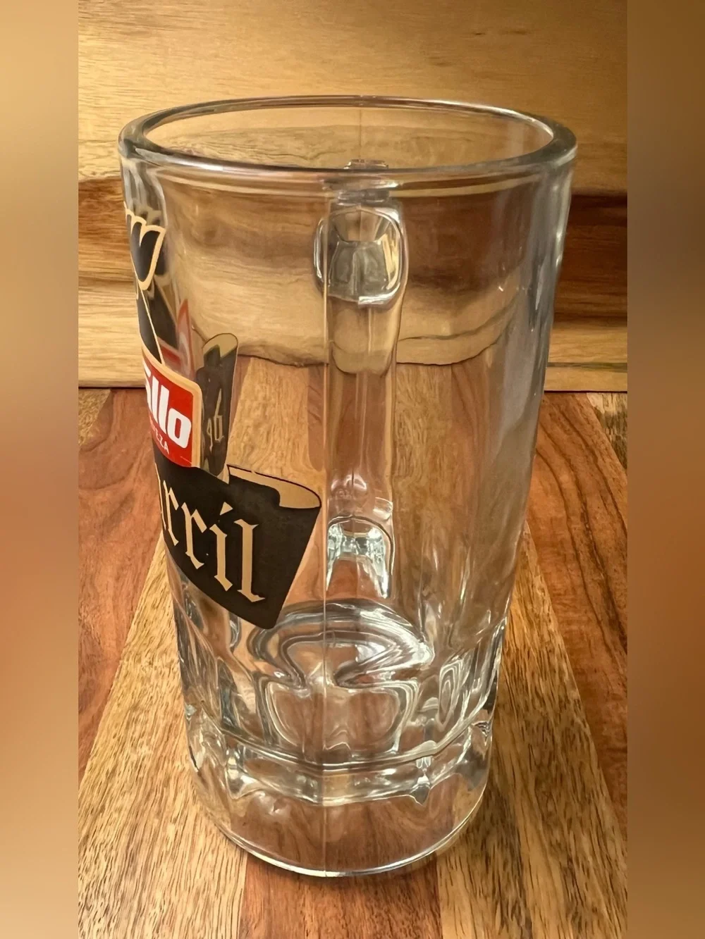 Cerveza Gallo de Barril Heavy Glass Beer Mug Stein